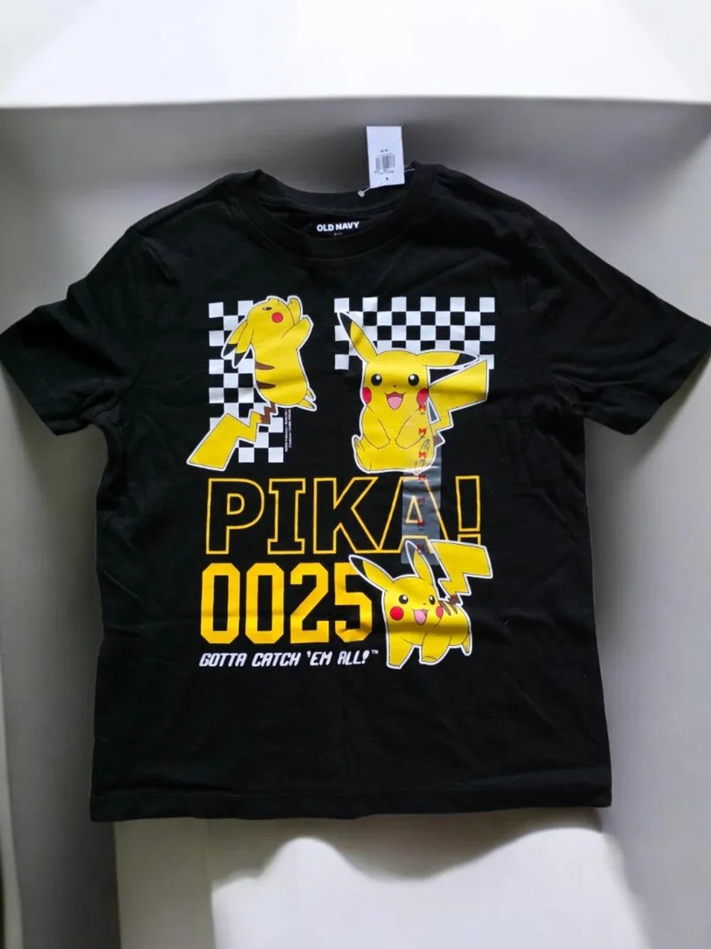 NWT OLD NAVY (MED 8 YOUTH) Black PIKA T-Shirt